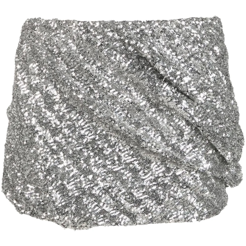 The Attico Midirock Skirts Silver silber