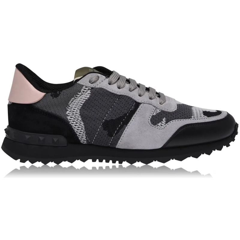 Valentino Garavani Low-Top-Sneaker Rockstud Camo Sneakers Black
