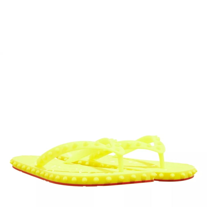 Yellow rubber ''Super Loubi Flip'' flip flops