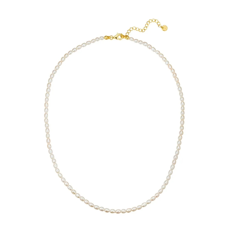 Glanzstücke München Mittellange Halskette Sterling Silber Perlen-Kette Süßwasser-Zuchtperle weiss(Image 2)