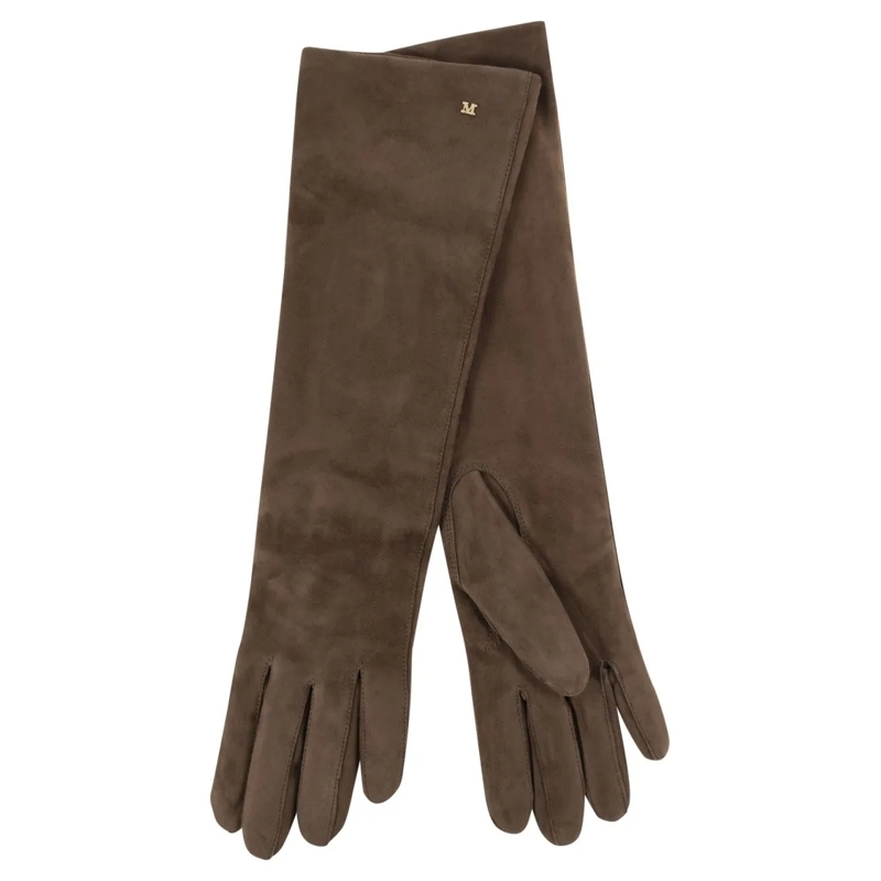 Max Mara Handschoenen Afideesuede - Long Suede Nappa Gloves Brown