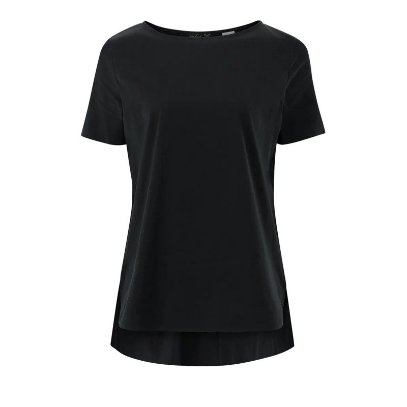 VAN LAACK Bluse Bluse Slim Fit Uni schwarz