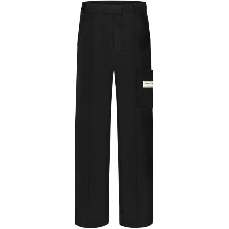 Flâneur  Atelier Tailored Casual Trousers | Black schwarz