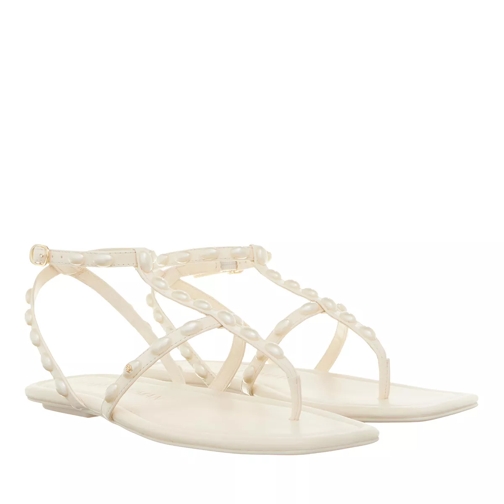 Stuart Weitzman Pearlita Flat Sandal Seashell Sandalo con cinturino