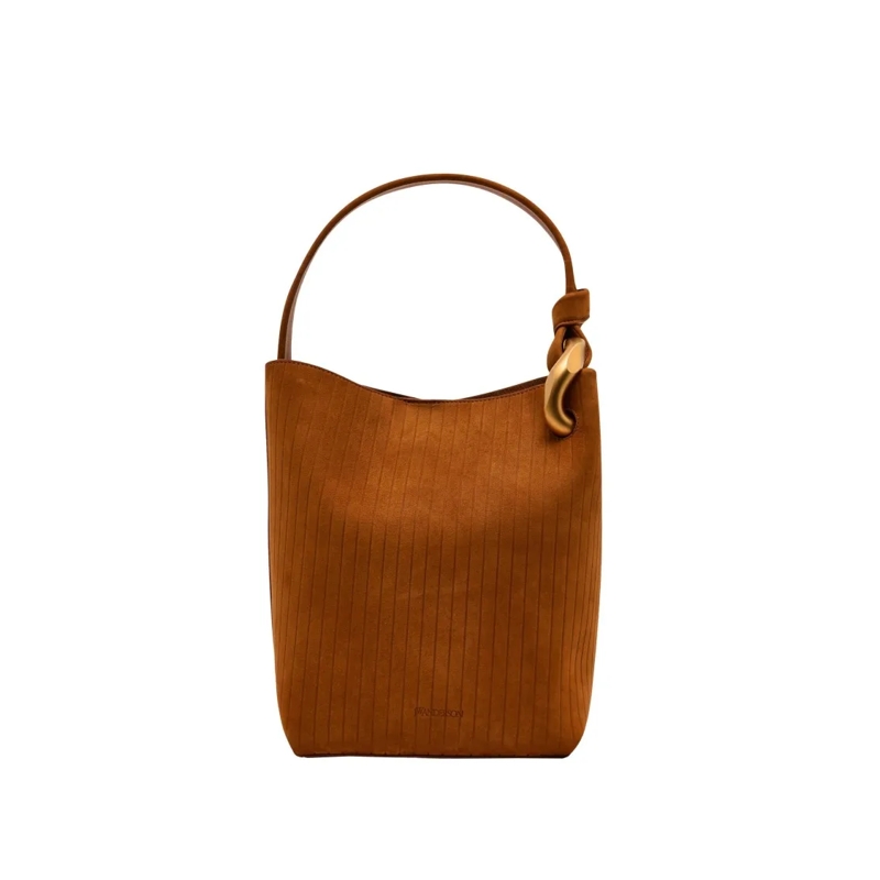 J.W.Anderson Sac reporter The Jwa Corner Bucket Bag Suede Brown