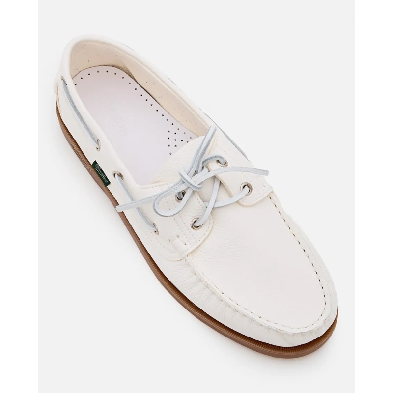 Paraboot Bootsschuhe Barth White Leather Loafers With Durable Rubber So White (Image 4)