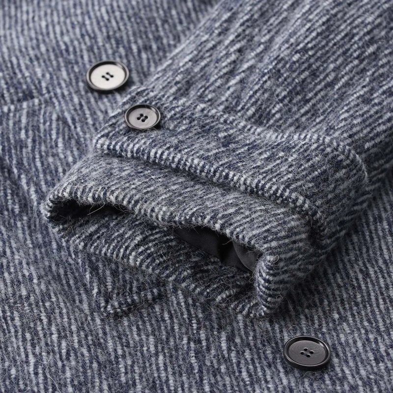 MSGM Übergangsjacke Jacke aus Alpakawolle blau(Image 5)