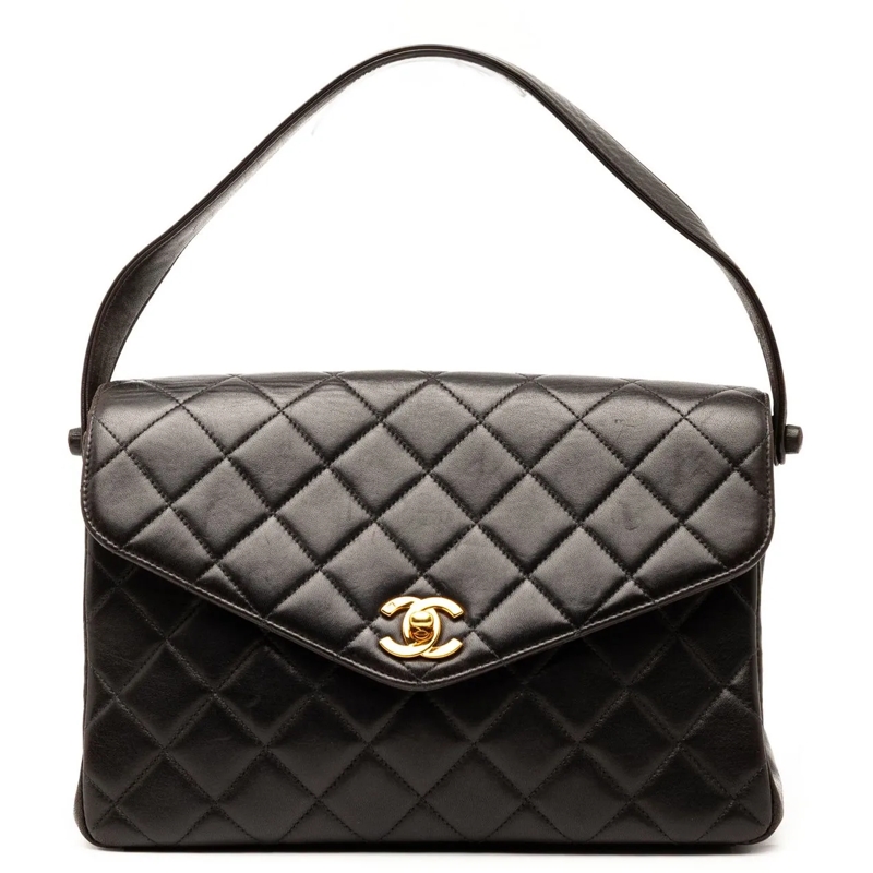 Chanel Tote CC Quilted Lambskin Handbag schwarz
