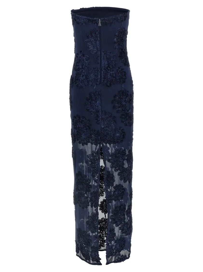 Rotate '3D Mesh Maxi' Dress Blue