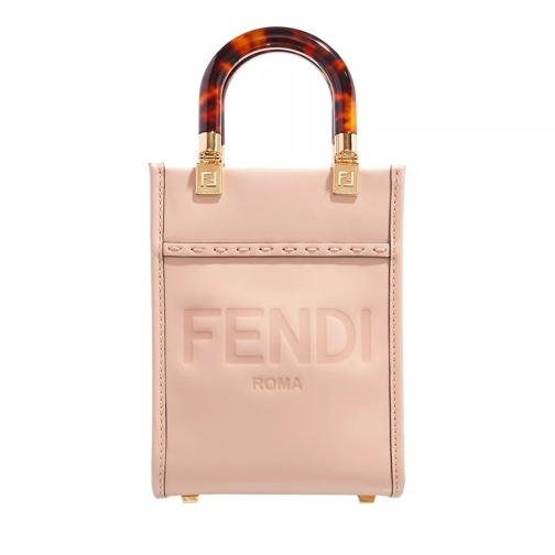 Fendi Mini Sunshine Logo Shopper Light Pink Mini Tas
