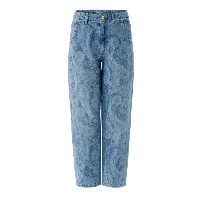 Oui Jeans Jeans Tapered hellblau
