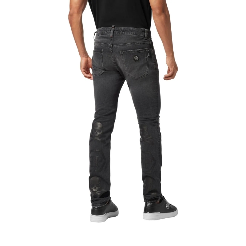 Philipp Plein Jeans mit geradem Bein Supergerader Schnitt Monogram schwarz(Image 4)