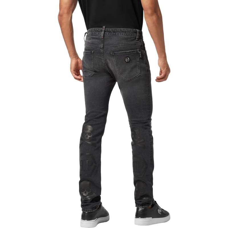 Philipp Plein Jeans mit geradem Bein Supergerader Schnitt Monogram schwarz(Image 2)