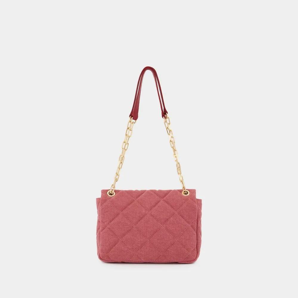 Vanessa Bruno Hobo bags Grand Moon Bag Linen Pink in roze