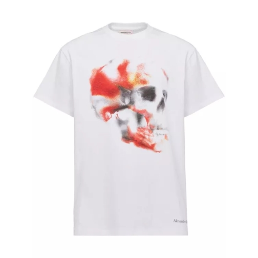 Alexander McQueen White Obscured Skull T-Shirt White 