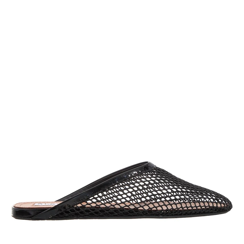 Alaia Slides Flat Mules Noir