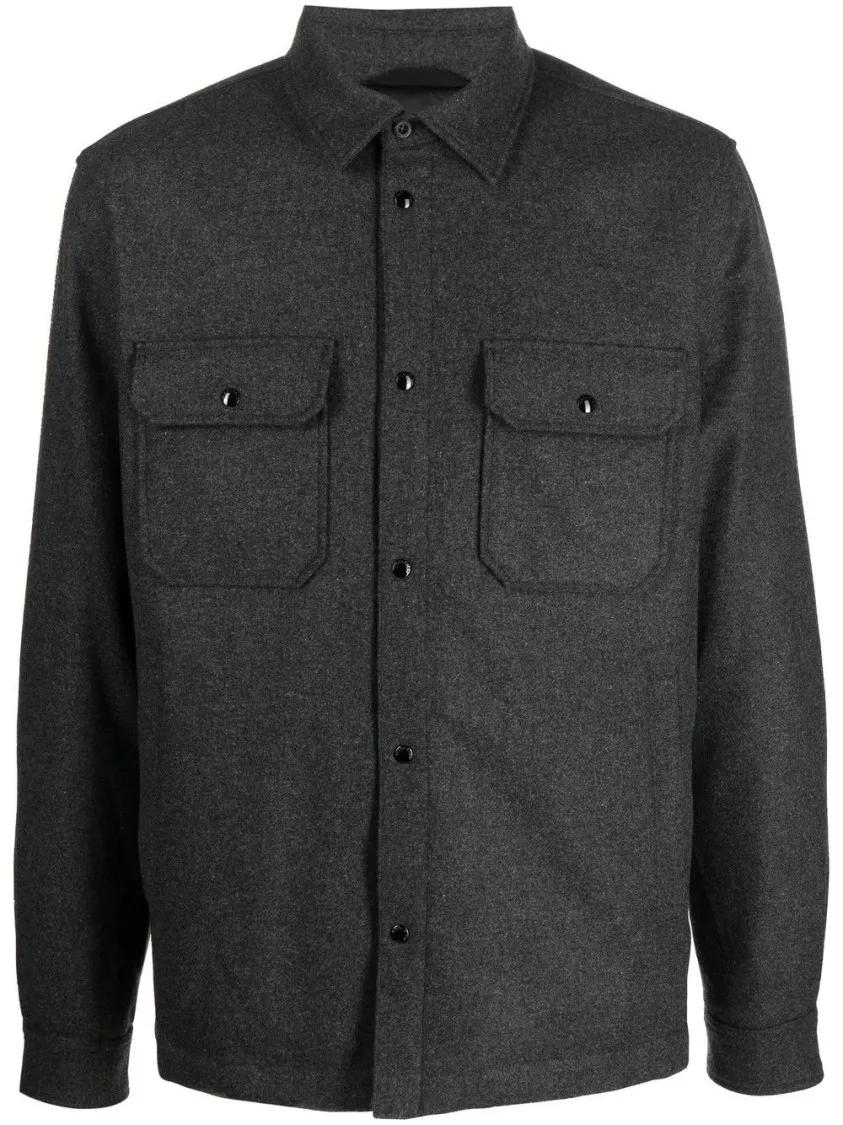 Woolrich - Shirt With Logo - Größe L - schwarz