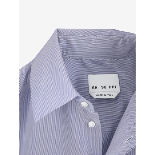 Sa Su Phi Hemden Susanna Silk Shirt With Striped Pattern Blue (Image 3)