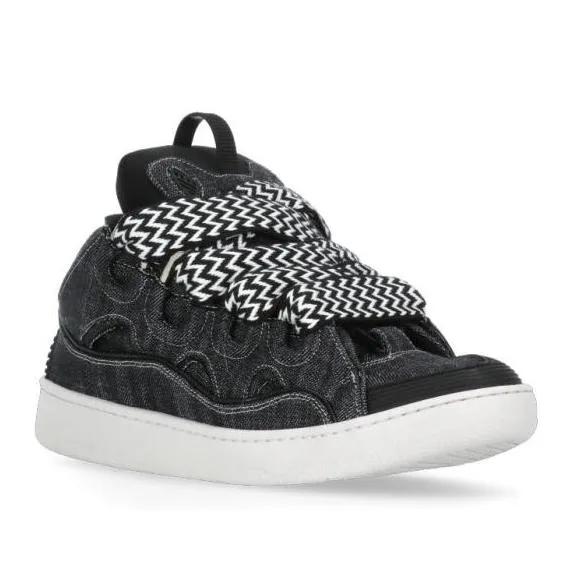 Lanvin Low-Top Sneaker - Black Denim Sneakers - Gr. 40 (EU) - in Schwarz - für Damen