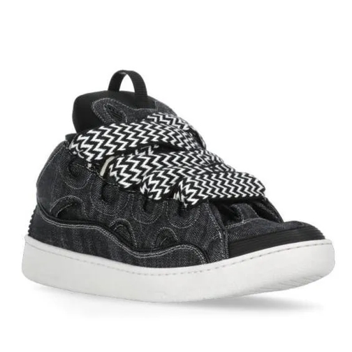 Lanvin Black Denim Sneakers Black Low-Top Sneaker