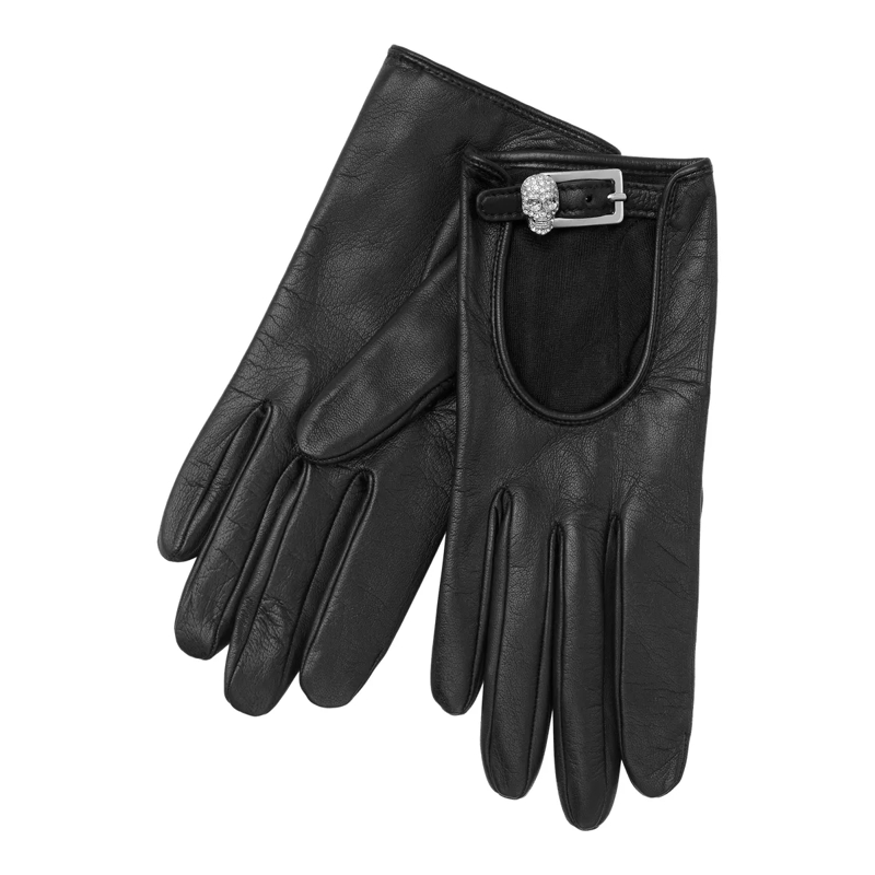 Philipp Plein Handschuhe Handschuhe Skull Mit Schmucksteinen schwarz