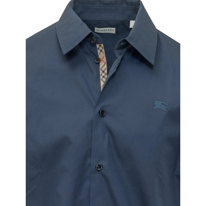 Burberry Haut décontracté Camicia a Manica Lunga con Colletto Classico e Bot blau(Image 3)