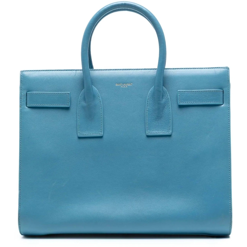 Saint Laurent Schultertasche Small Leather Sac De Jour Satchel blau