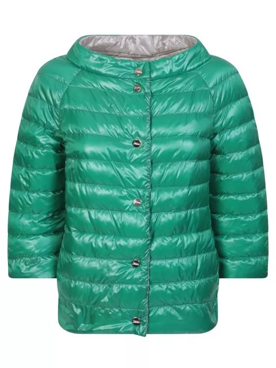 Herno Green Down Jacket Green Daunenjacken
