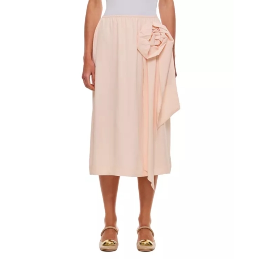 Simone Rocha Midi Skirt W/ Pressed Rose Neutrals 