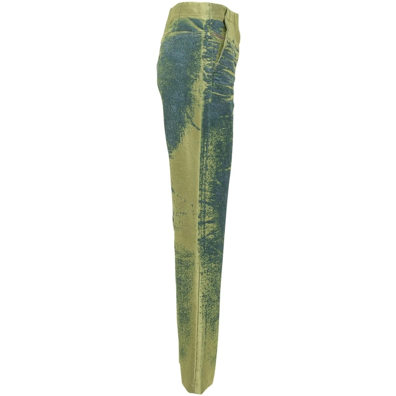Diesel Pantalon Pantalone a Gamba Dritta con Stampa Astratta grün(Image 3)