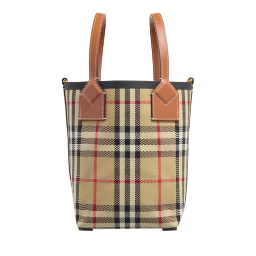 Burberry Sac reporter Vintage Check Mini Bucket Bag Archive Beige