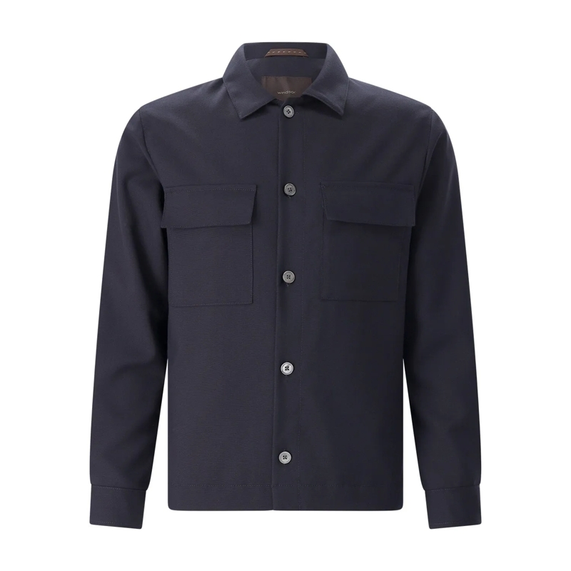 windsor. Veste de costume Overshirt aus Schurwolle blau(Image 5)