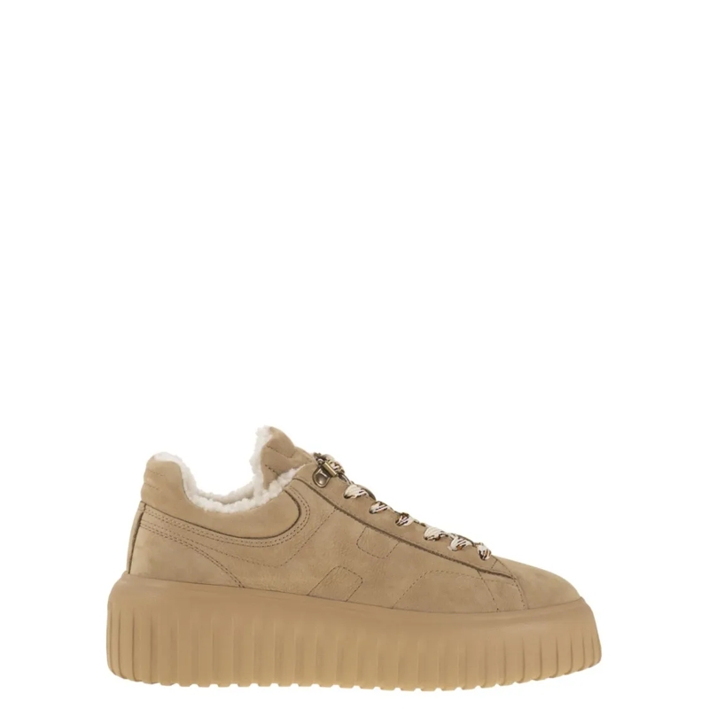 Hogan Lage-top sneaker H-Stripes Nubuck Trainers Neutrals