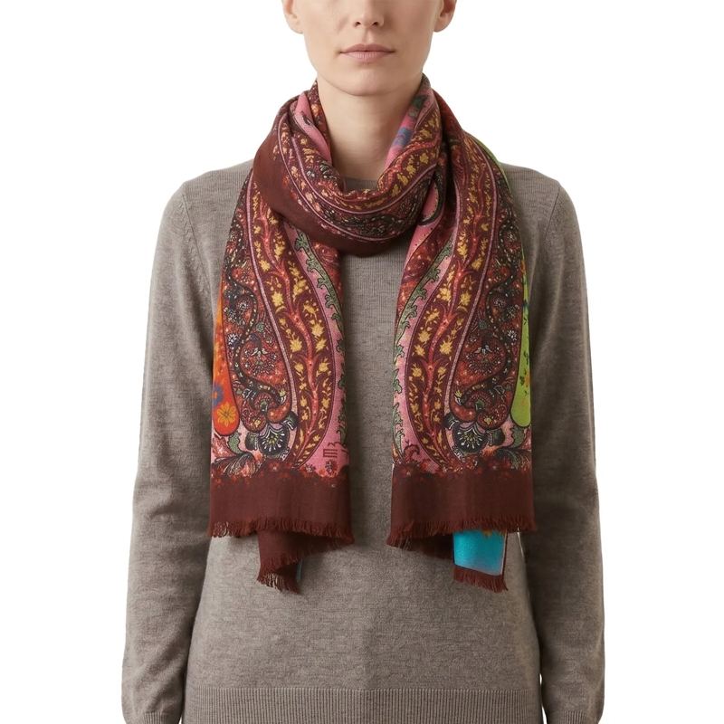 Etro Leichter Schal Schal aus Kaschmir pink(Image 2)