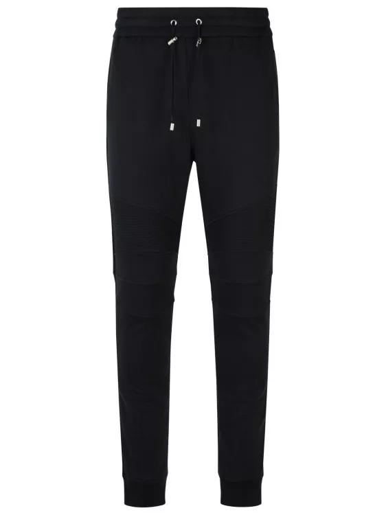 Balmain - Jogger%27 Black Cotton Pants - Größe S - black