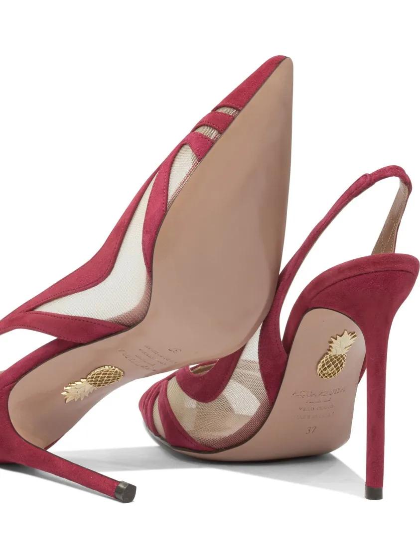Thumbnail - Aquazzura Hohe Schuhe - Slingback Pumps With Pointed Toe - Gr. 40 (EU) - in Rot - für Damen
