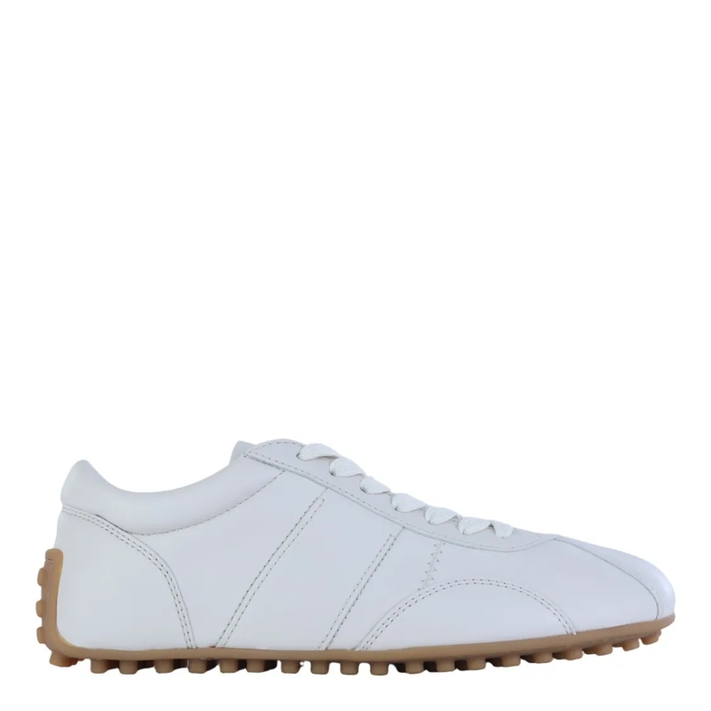 Tod's Low-Top-Sneaker White Leather Sneakers With Gum Rubber Sole Grey