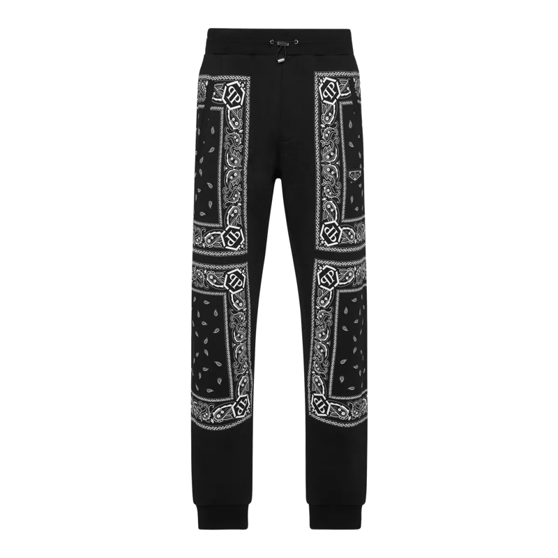 Philipp Plein Jogginghose Jogginghosen Paisley schwarz