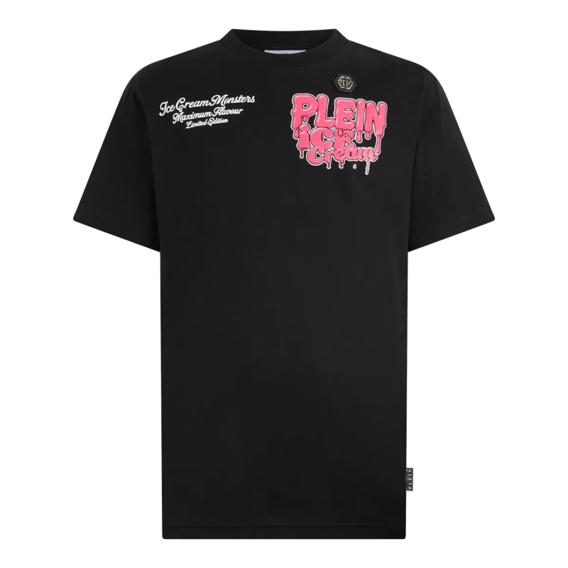 Philipp Plein T-Shirt Round Neck T-Shirt Gelato Monsters schwarz