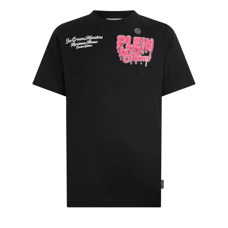 Philipp Plein T-Shirt Round Neck T-Shirt Gelato Monsters schwarz