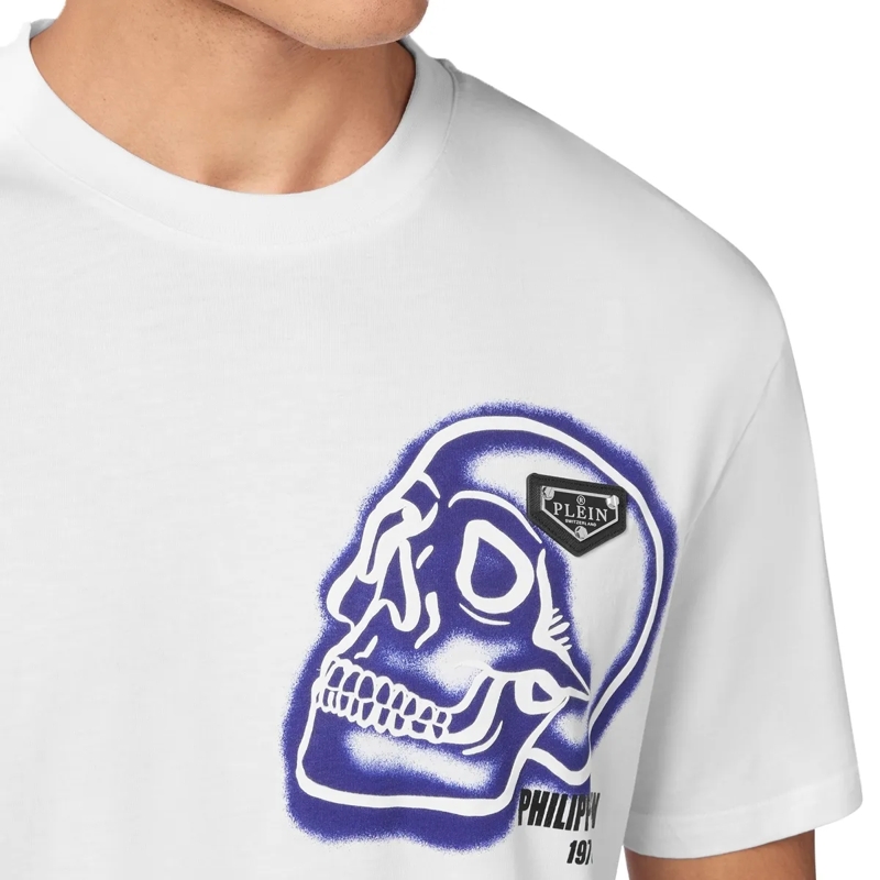 Philipp Plein T-Shirt T-Shirt Rundhalsausschnitt Ss Skull weiss(Image 5)