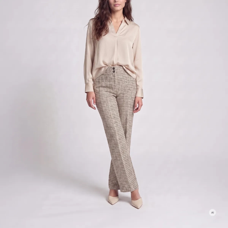 Marc Aurel Bluse Bluse- Rückenpasse mit Falten- Manschette mit K beige(Image 2)