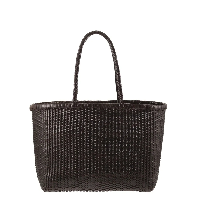 DRAGON DIFFUSION Fourre-tout Weave - Braided Leather Bag L Black