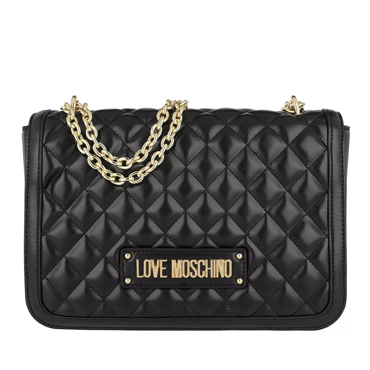 Love Moschino Crossbody Bags - Quilted Nappa Pu Chain Crossbody Bag - Gr. unisize - in Schwarz - für Damen