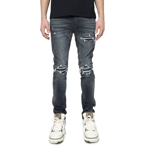 Amiri Rechte Been Jeans MX1 LEATHER JEAN STORM GREY mehrfarbig