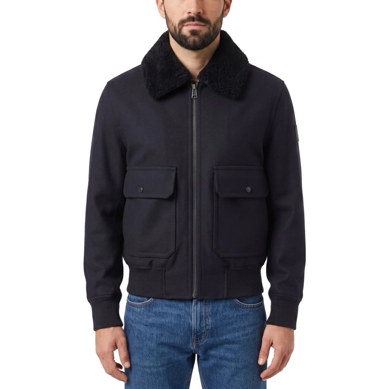 Belstaff Hemdjacke Overshirt aus Woll-Mix dunkelblau(Image 2)