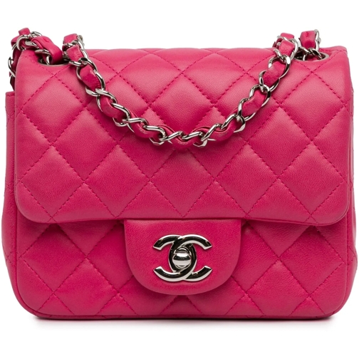 Chanel Schultertasche 2014 Mini Square Classic Lambskin Single Flap rose