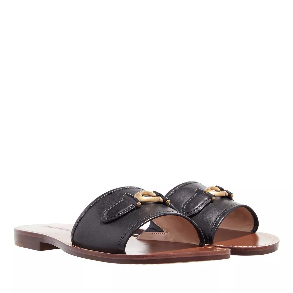 Coach hot sale leather slides