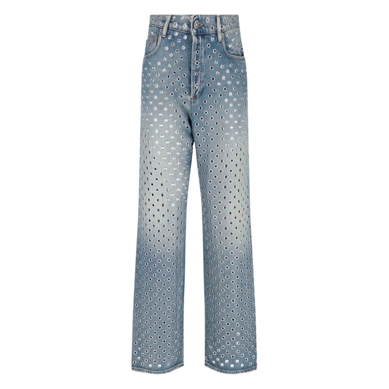 Golden Goose Jeans Distressed Blue High-waisted Jeans Blue