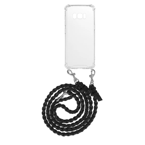 fashionette Smartphone Galaxy S8 Necklace Braided Black Portacellulare a borsetta